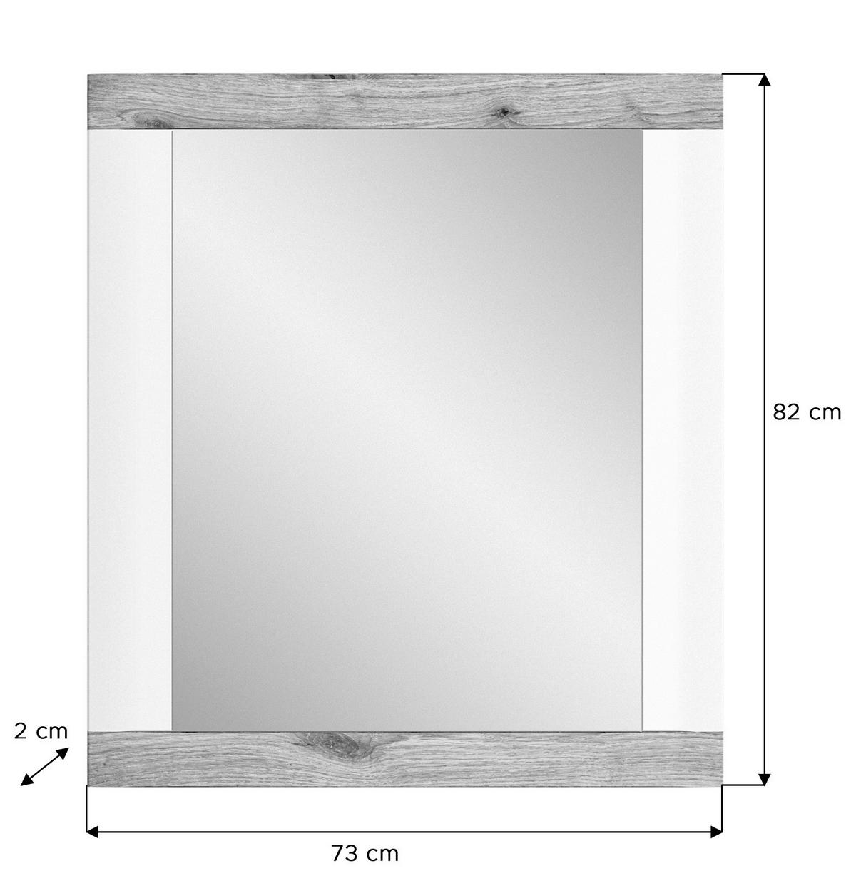 Garderobenspiegel LAREDO weiß matt MDF B/H/T: ca. 73x82x2 cm LAREDO - weiß (73,00/82,00/2,00cm) - xonox.home