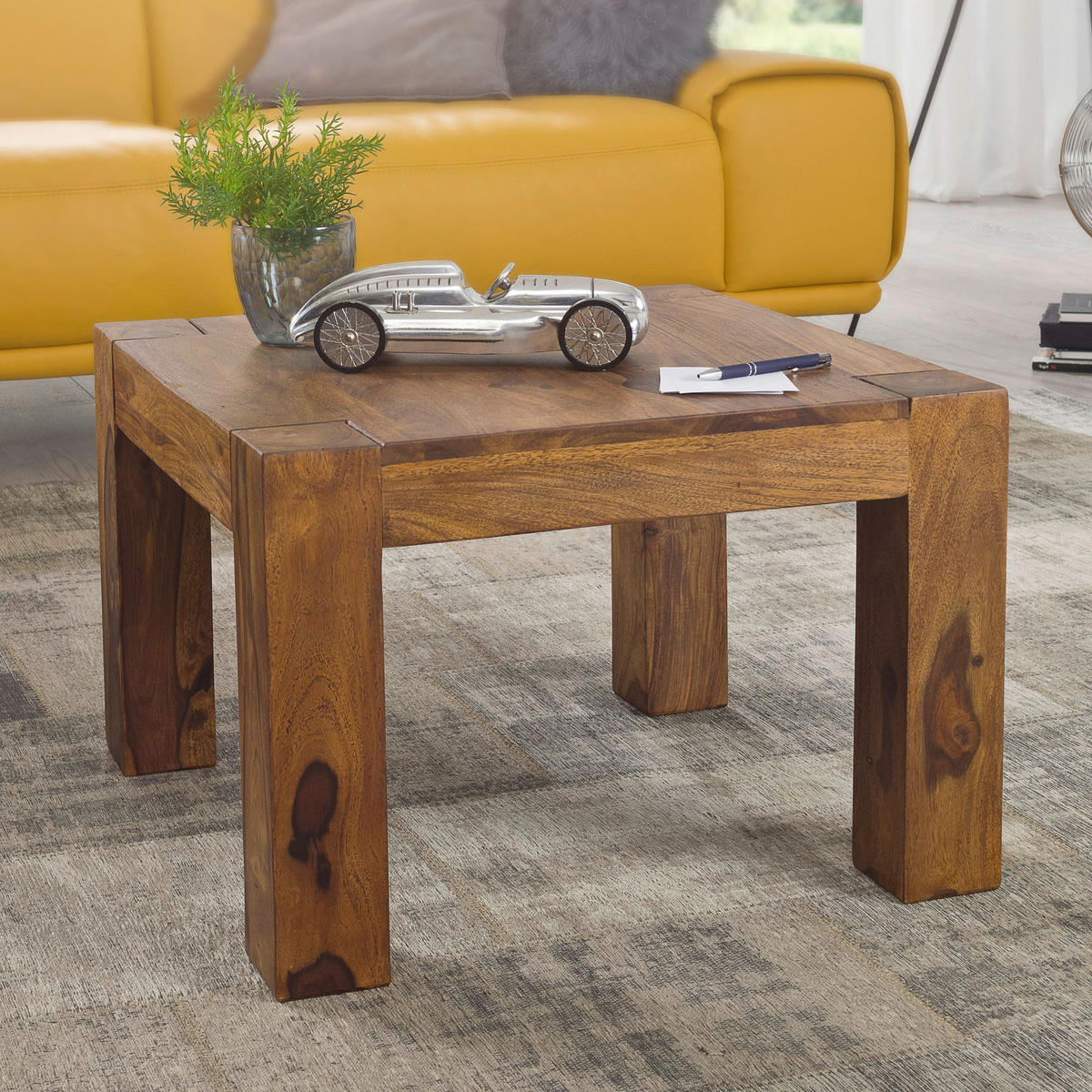 Couchtisch natur B/H/T: ca. 60x40x60 cm Couchtisch - natur (60,00/40,00/60,00cm) - Wohnling