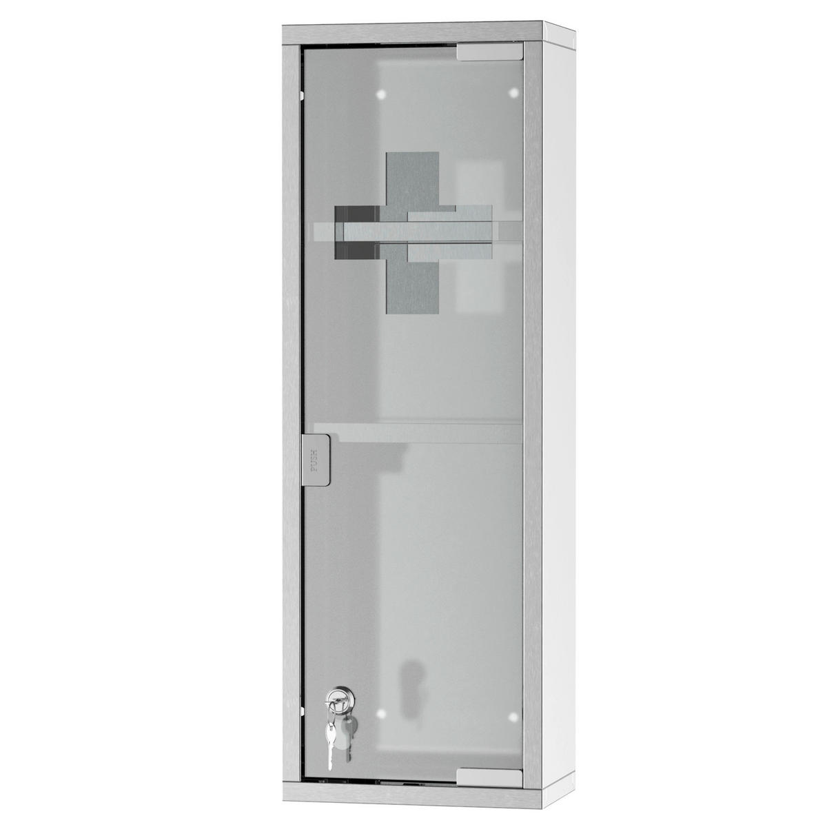 kleankin Medizinschrank silber Polypropylen B/H/L: ca. 12x20x58 cm Medizinschrank - silber (58,00/12,00/20,00cm) - kleankin