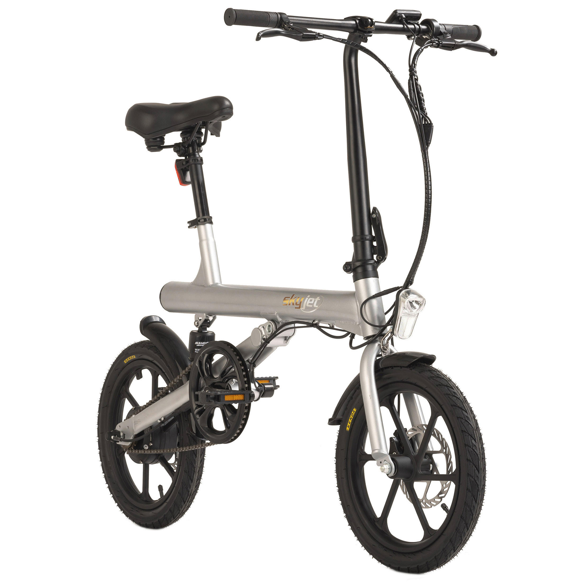 skyjet E-Faltrad 1S 16 Zoll Rahmenhöhe 39 cm 5 Gänge grau grau ca. 250 W ca. 36 V ca. 16 Zoll E-Faltrad 16''E-Bike 1S - grau - skyjet