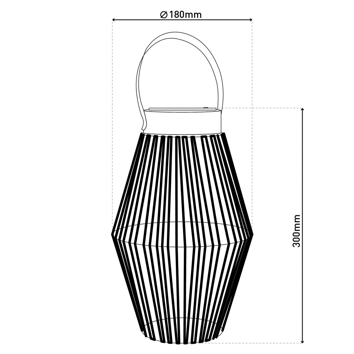 LED-Solarleuchte Korbinian 5293127 natur Kunststoff Metall B/H/L: ca. 18x30x18 cm LED Solarleuchte "KORBINIAN" - natur (18,00/18,00/30,00cm) - Näve Leuchten