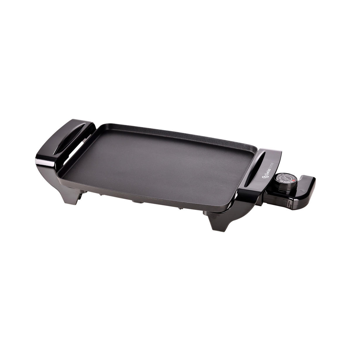 SWISS HOME Grillplatte schwarz Aluminium B/H/L: ca. 10,2x22,8x38,6 cm PETIT - schwarz (38,60/10,20/22,80cm) - SWISS HOME