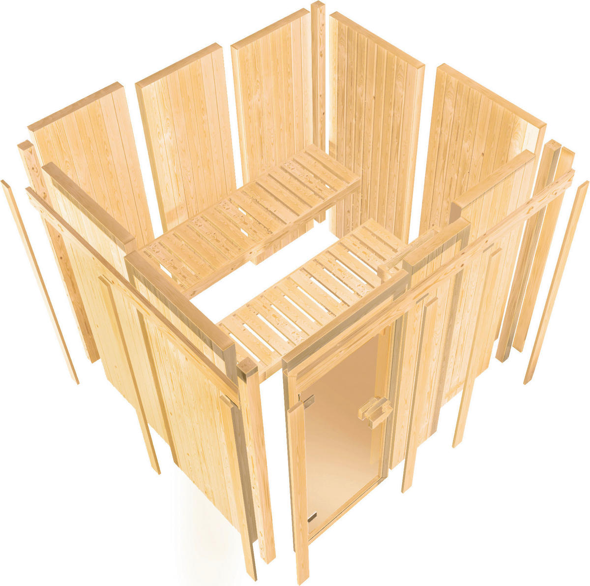 Karibu Sauna Ervin Front B/H/T: ca. 231x198x231 cm Ervin Front - (231,00/198,00/231,00cm) - Karibu