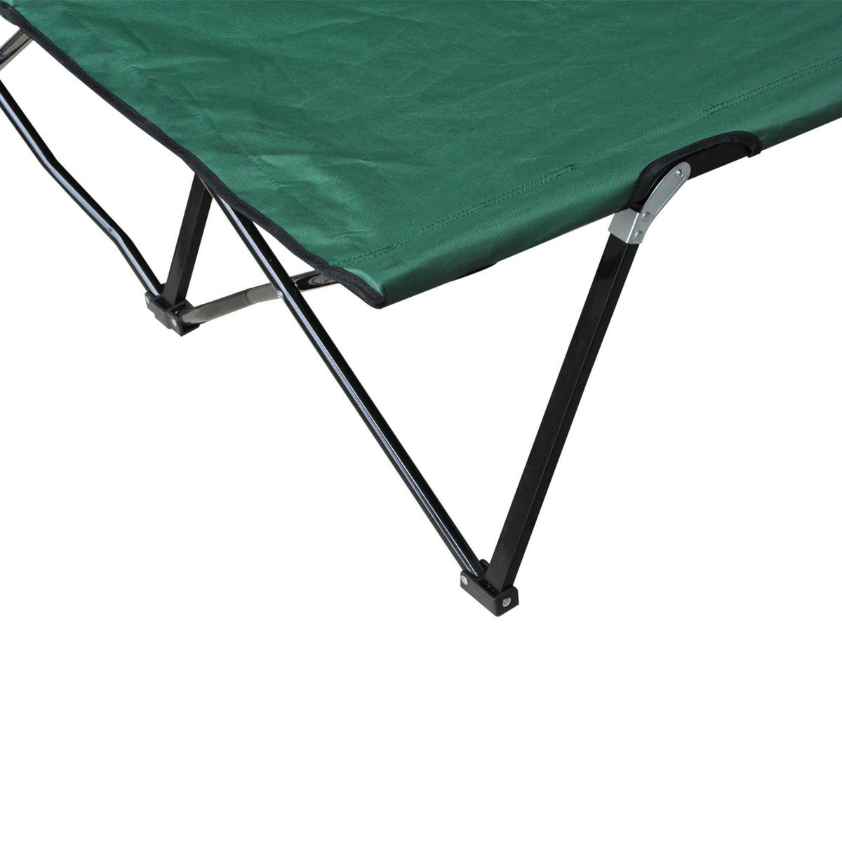 Outsunny Campingartikel B/H/L: ca. 125x193x40 cm Feldbett - schwarz/grün (40,00/125,00/193,00cm) - Outsunny