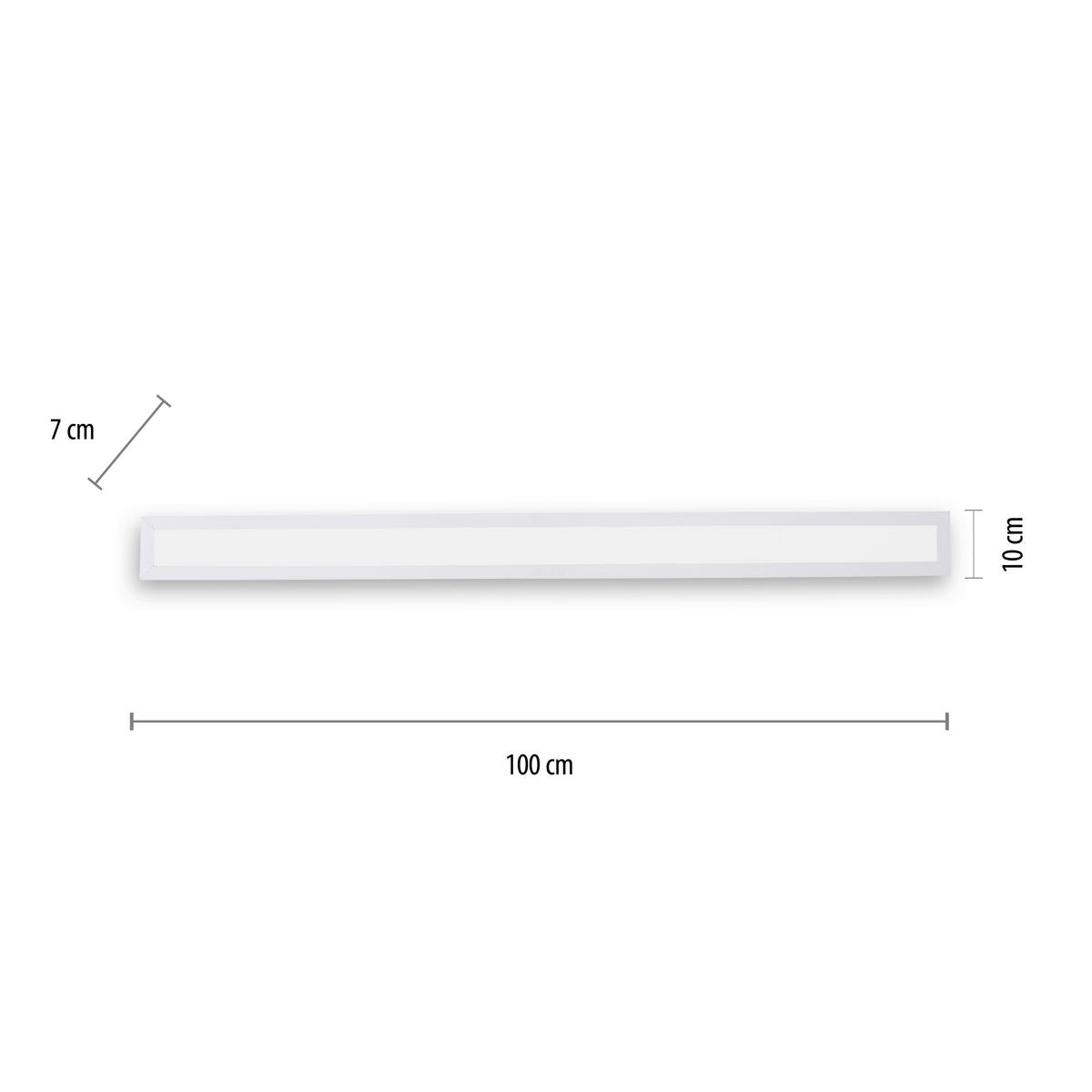 Just Light LED-Deckenpanel FLEET 14472-16 weiß Kunststoff B/H/T: ca. 10x7x100 cm 1 Brennstellen FLEET - weiß (10,00/7,00/100,00cm) - Just Light