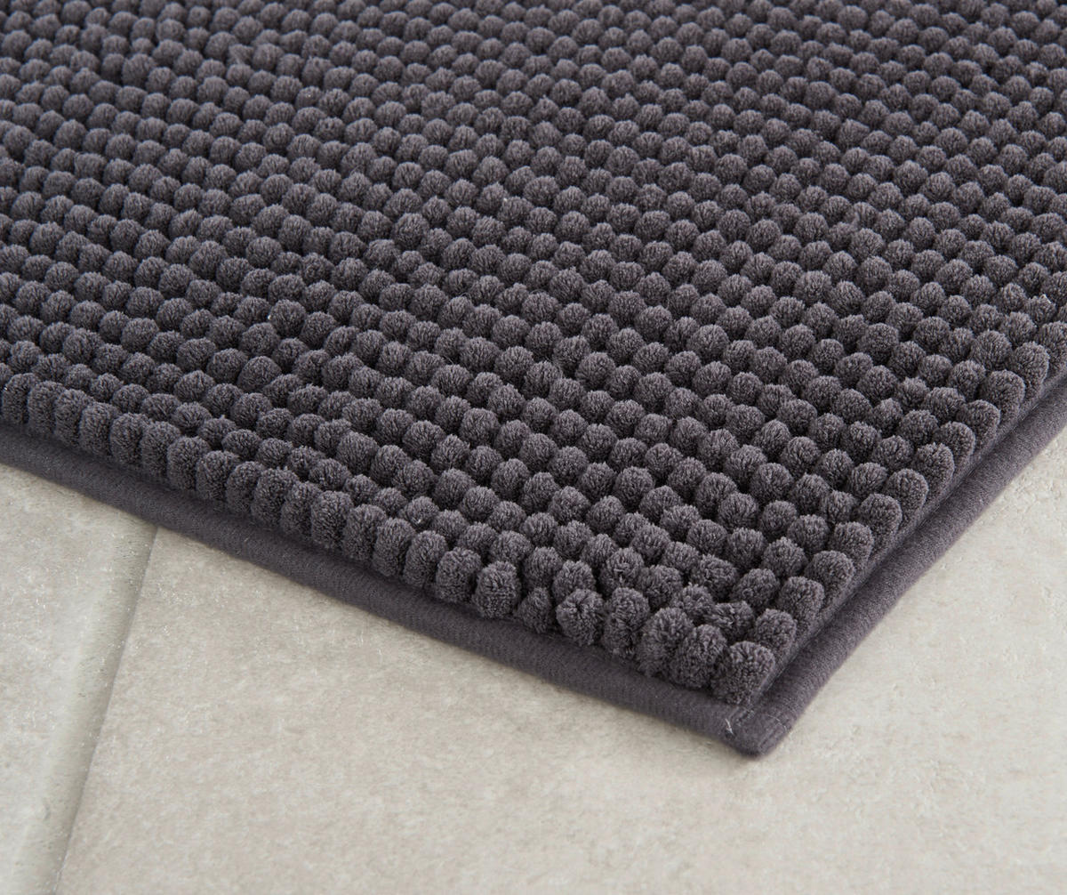 Badematte Chenille Chenille - anthrazit (90,00/60,00cm) - Tuffi