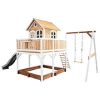 AXI Spielhaus Liam braun B/H/L: ca. 541x291x277 cm Liam - braun/weiß (277,00/541,00/291,00cm) - AXI