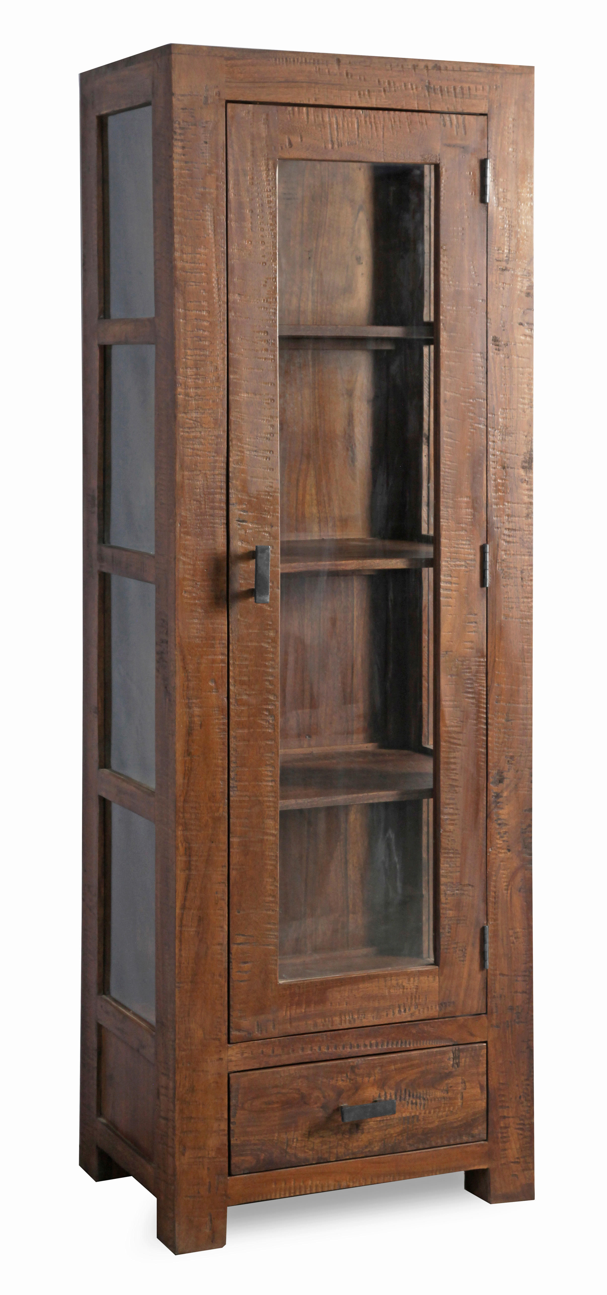 Vitrine Genua Akazie dunkel B/H/T: ca. 50x175x40 cm Genua - Akazie (50,00/175,00/40,00cm)