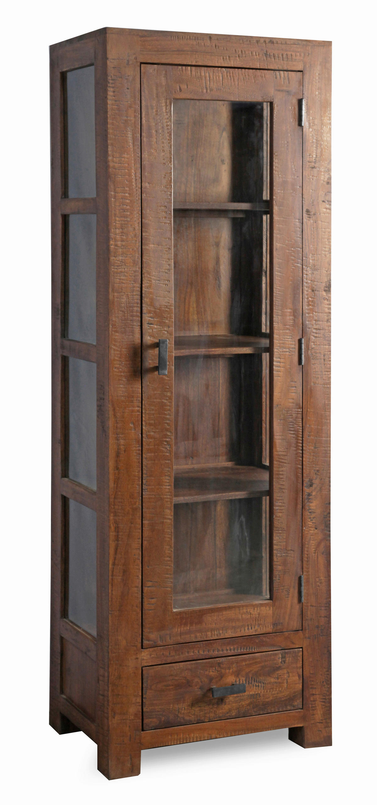 Vitrine Genua Akazie dunkel B/H/T: ca. 50x175x40 cm Genua - Akazie (50,00/175,00/40,00cm)