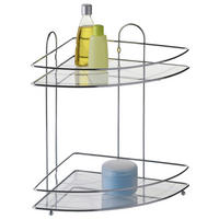 Eckregal Chrom Edelstahl B/H/T: ca. 25x33x25 cm Eckregal_Napoli 282059 - Chrom (25,00/33,00/25,00cm) - Axentia