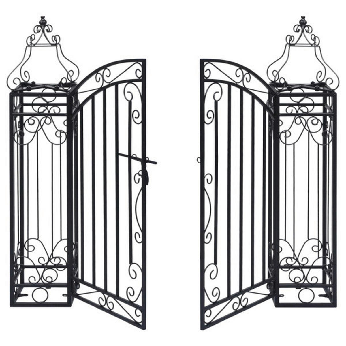 VidaXL Gartentor Gartentor - schwarz (122,00/100,00cm) - VidaXL