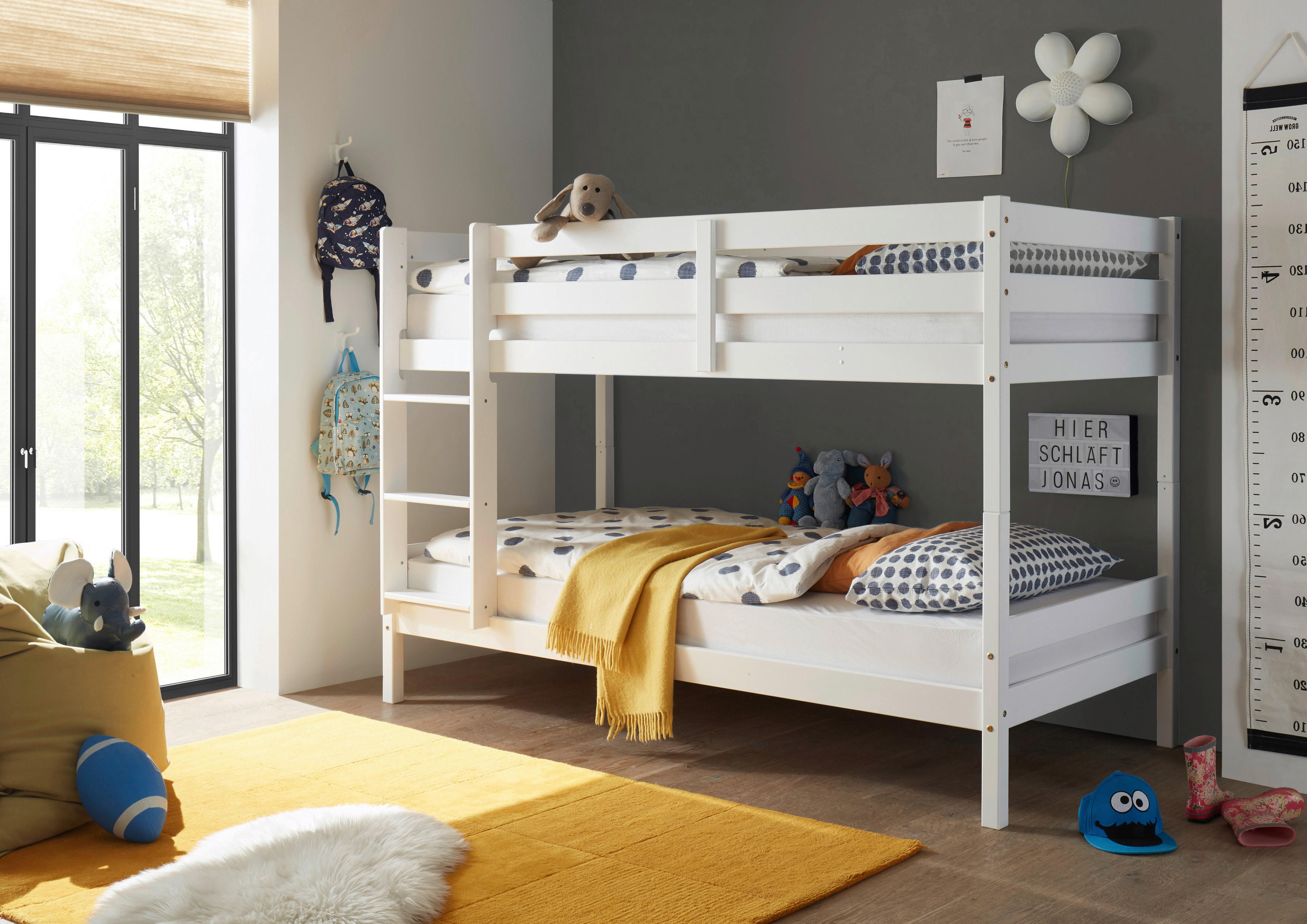 Etagenbett Casper kiefer weiß Liegefläche B/L: ca. 90x200 cm Casper - kiefer/weiß (90,00/200,00cm)