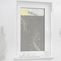 LICHTBLICK Fensterfolie Floral Floral Floral grau weiß B/L: ca. 50x50 cm Floral - weiß/grau (50,00/50,00cm) - LICHTBLICK