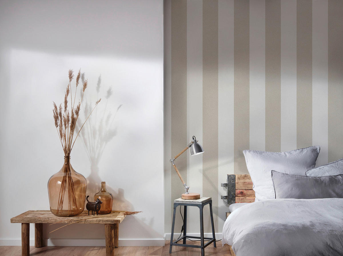 A.S.Creation Vliestapete New Elegance Streifen beige B/L: ca. 53x1005 cm New Elegance - beige (53,00/1005,00cm) - A.S.Creation