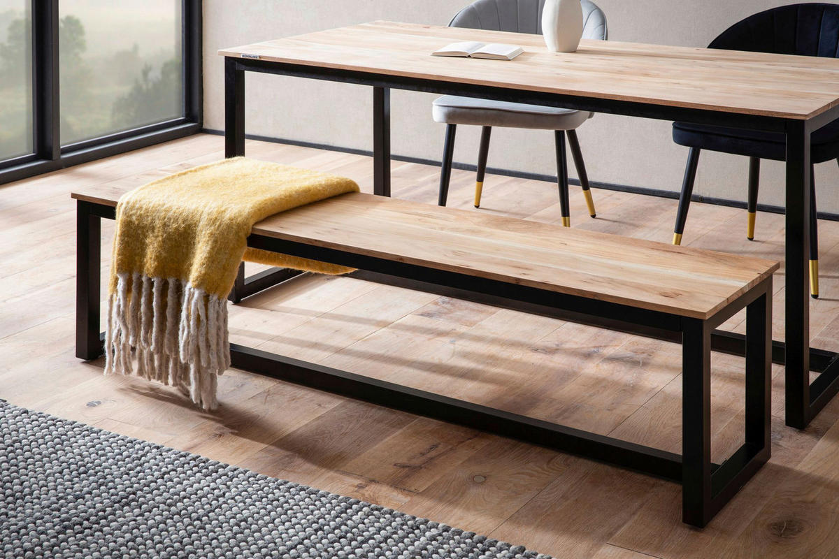 Sitzbank braun B/H/T: ca. 120x45x40 cm Esszimmerbank - braun (120,00/45,00/40,00cm) - Wohnling