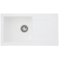 Respekta Einbauspüle Denver 78 x 44 W weiß Mineralite B/H/T: ca. 78x17x43,5 cm Denver 78 x 44 W - weiß (78,00/17,00/43,50cm) - Respekta