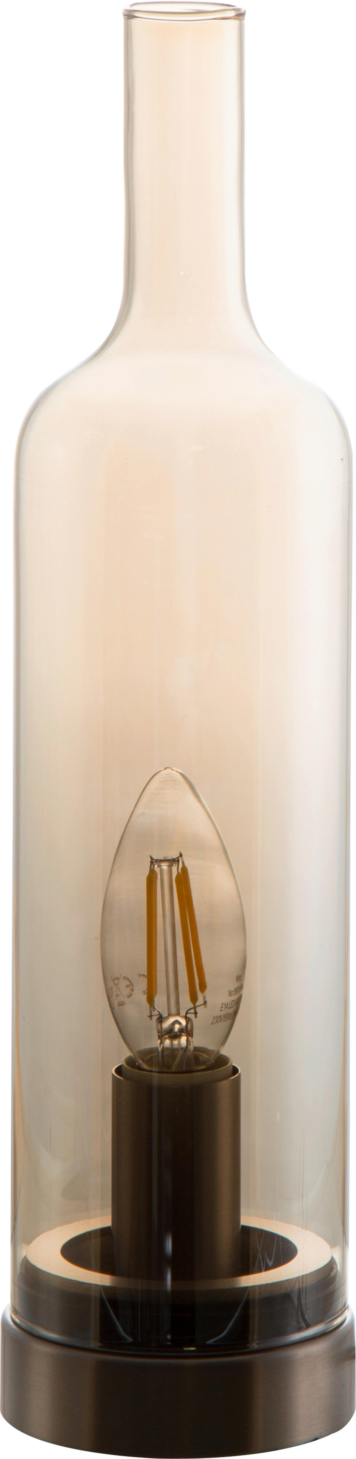 Nowa Tischleuchte 50090123 amber Glas H/D: ca. 33x8,5 cm E14 1 Brennstellen BOTTLE - amber (8,50/33,00cm) - Nowa