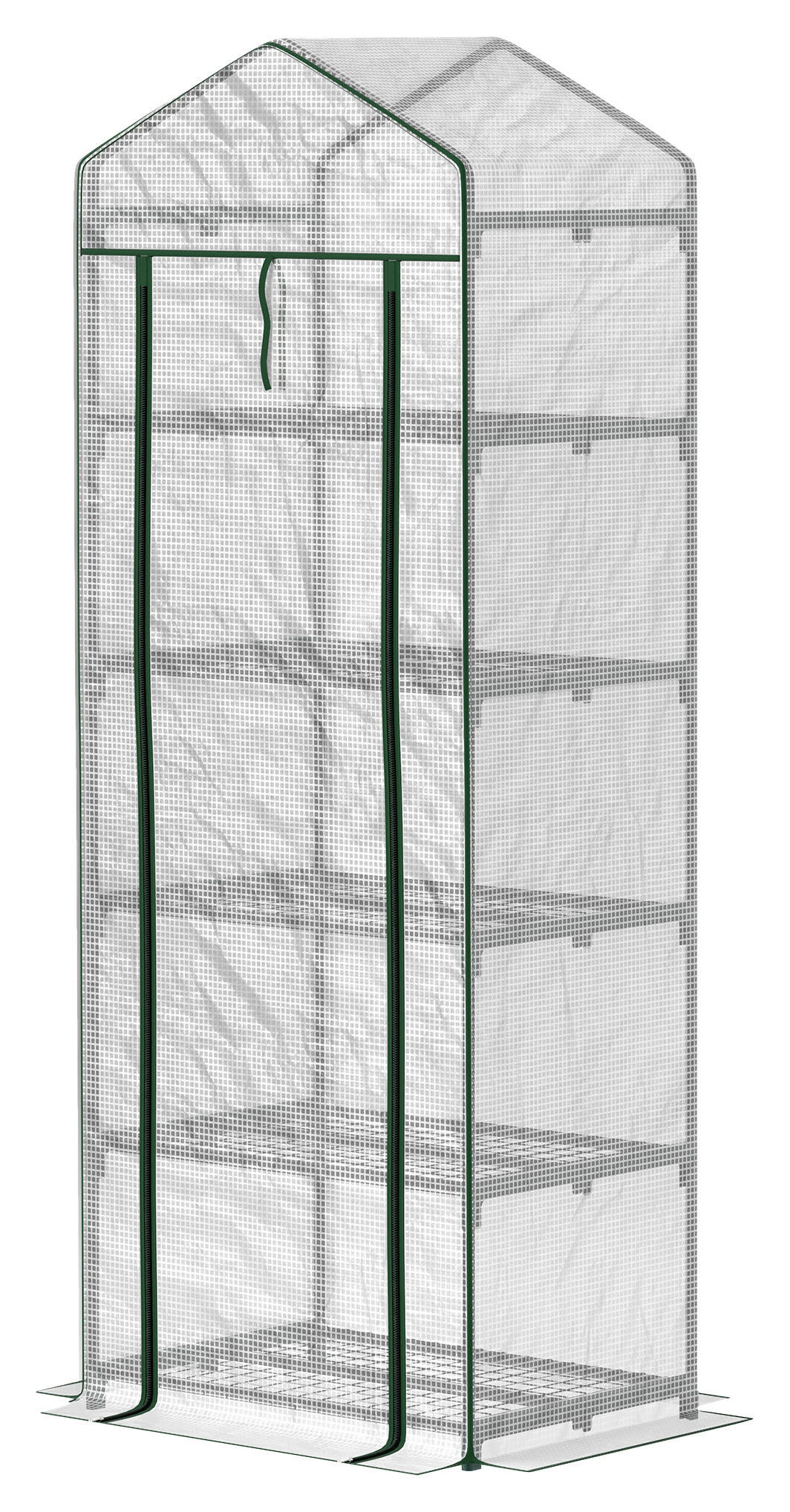 Outsunny Gewächshaus B/H/L: ca. 49x193x69 cm Gewächshaus - weiß (69,00/49,00/193,00cm) - Outsunny