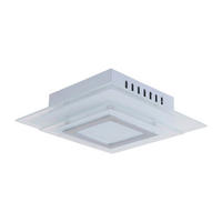 Näve Leuchten LED Wand- und Deckenleuchte NV1191126 silber Metall Glas B/H/T: ca. 28x8x28 cm null 1 Brennstellen Lucca - silber (28,00/8,00/28,00cm) - Näve Leuchten