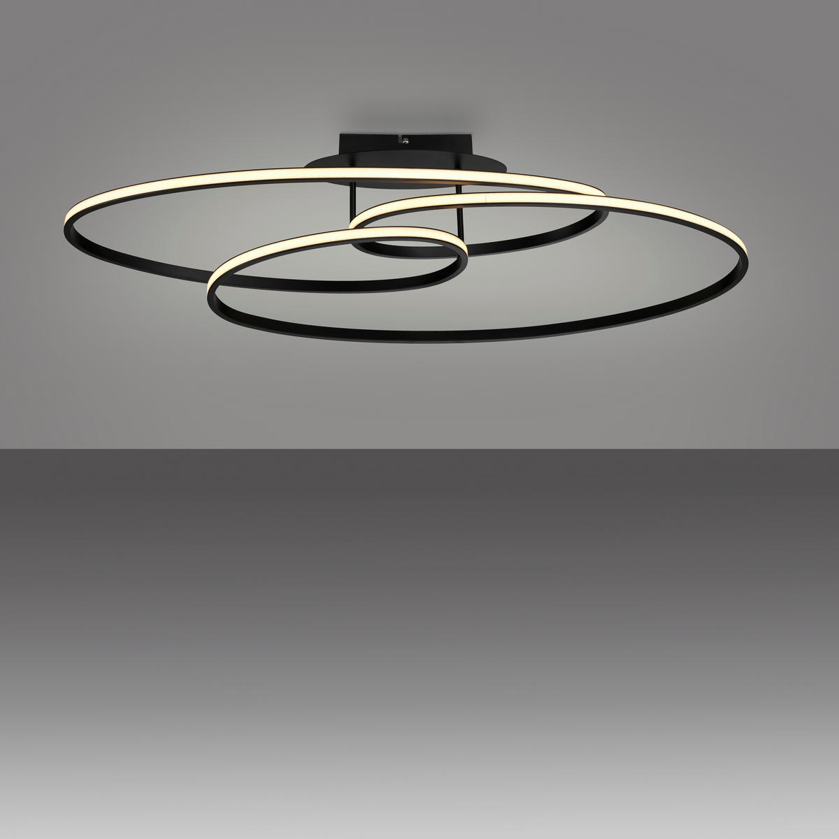 Just Light LED-Deckenleuchte schwarz B/H/L: ca. 30,5x22,5x81 cm LED-Deckenleuchte_Lumaca - schwarz (81,00/30,50/22,50cm) - Just Light