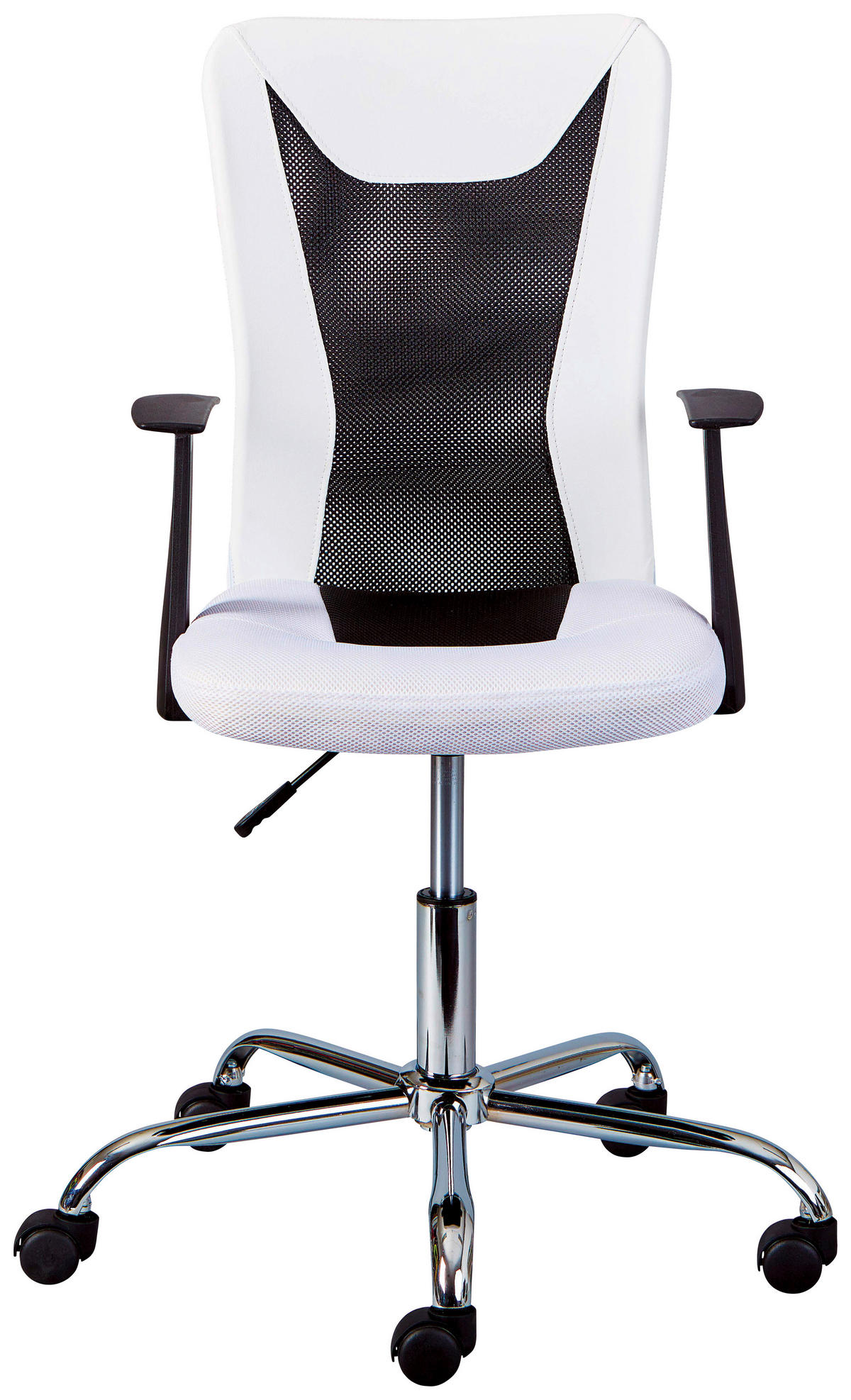 Drehstuhl Donny weiß schwarz Kunstleder Netzstoff Donny - weiß/schwarz (55,00/85,00/54,50cm) - Inter Link