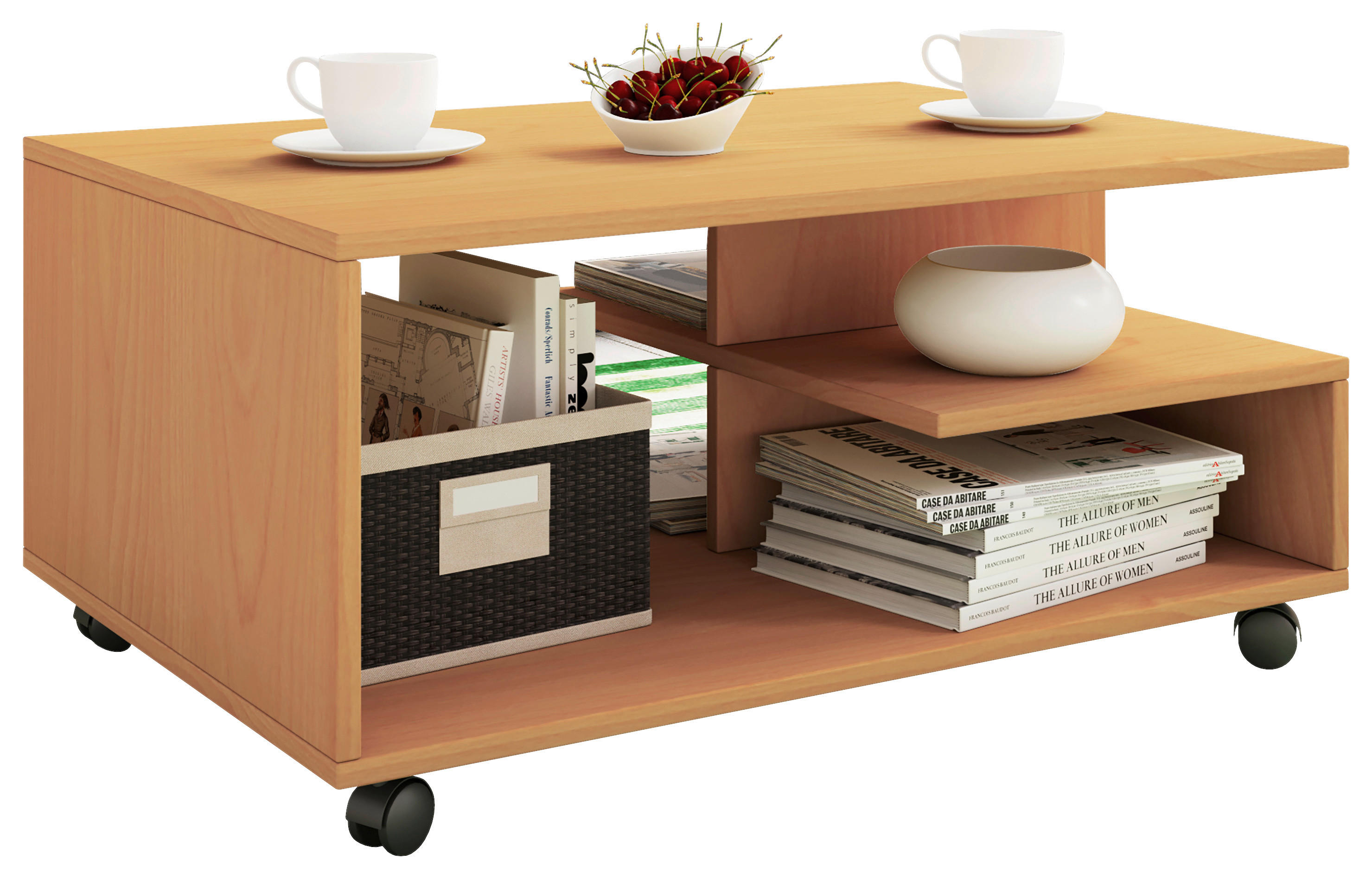 Couchtisch Stango buche Nachbildung B/H/T: ca. 80x40x50 cm Stango - buche (80,00/40,00/50,00cm) - VCM Möbel