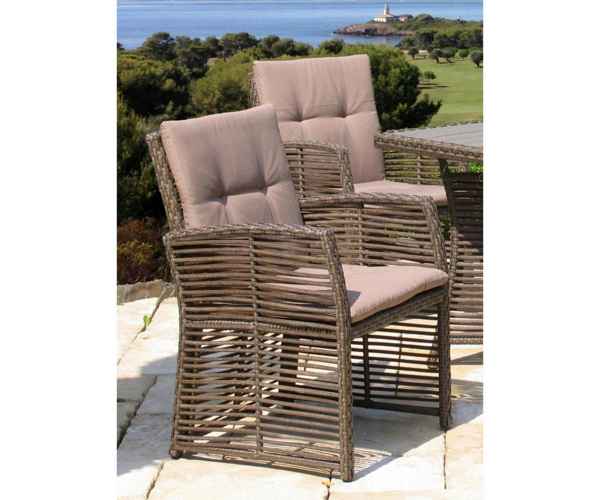 Grasekamp Auflage für Sessel Valencia taupe Polyester-Mischgewebe B/H/L: ca. 49x5x95 cm Valencia - taupe (95,00/49,00/5,00cm) - Grasekamp