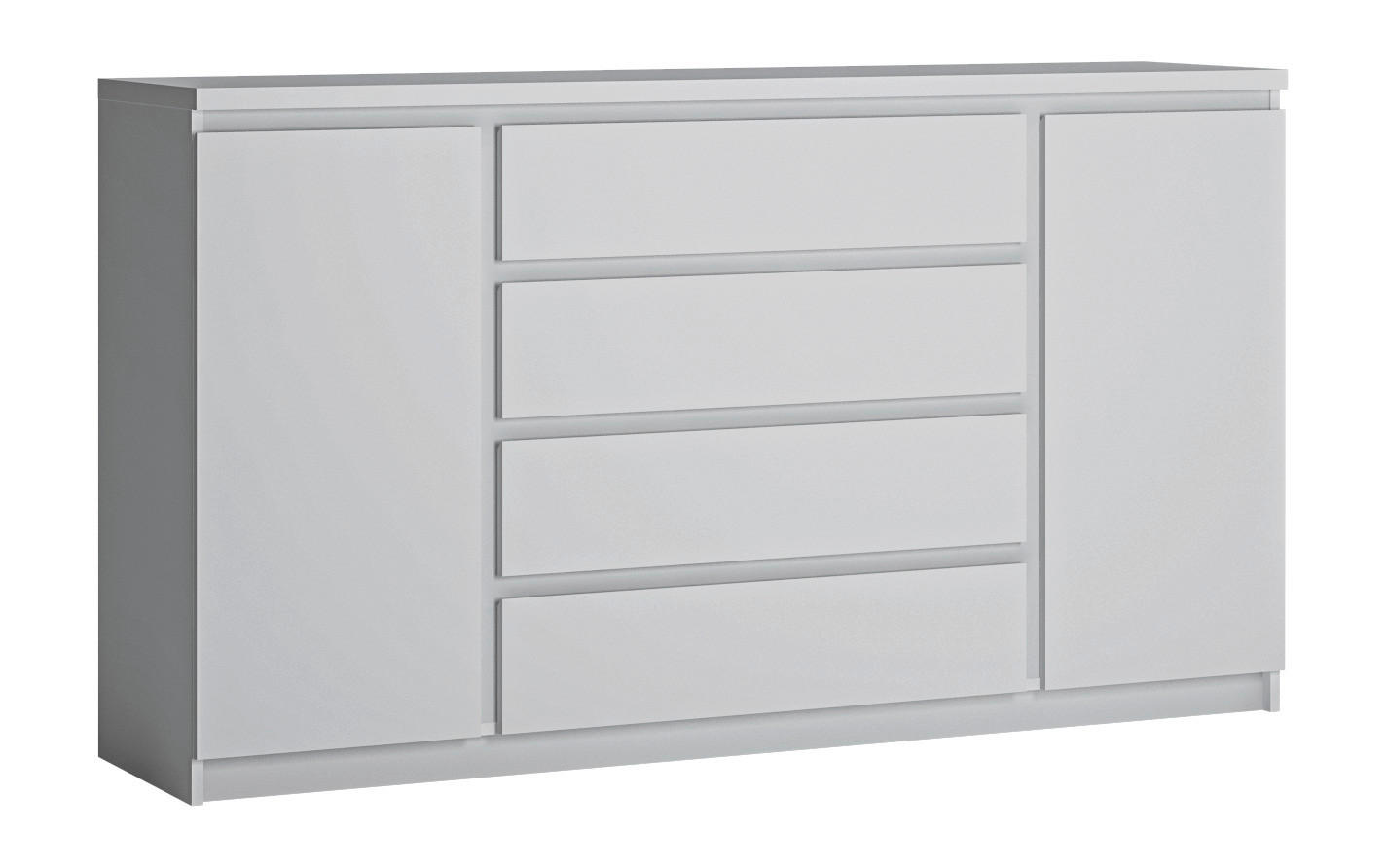 Sideboard Fribo Alpinweiß Spanplatte B/H/T: ca. 165x93x40 cm Fribo - Alpinweiß (165,00/93,00/40,00cm)