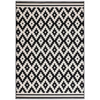 Kayoom Kurzflorteppich Now! 325 weiß B/L: ca. 80x150 cm Now! 325 - weiß/schwarz (80,00/150,00cm) - Kayoom