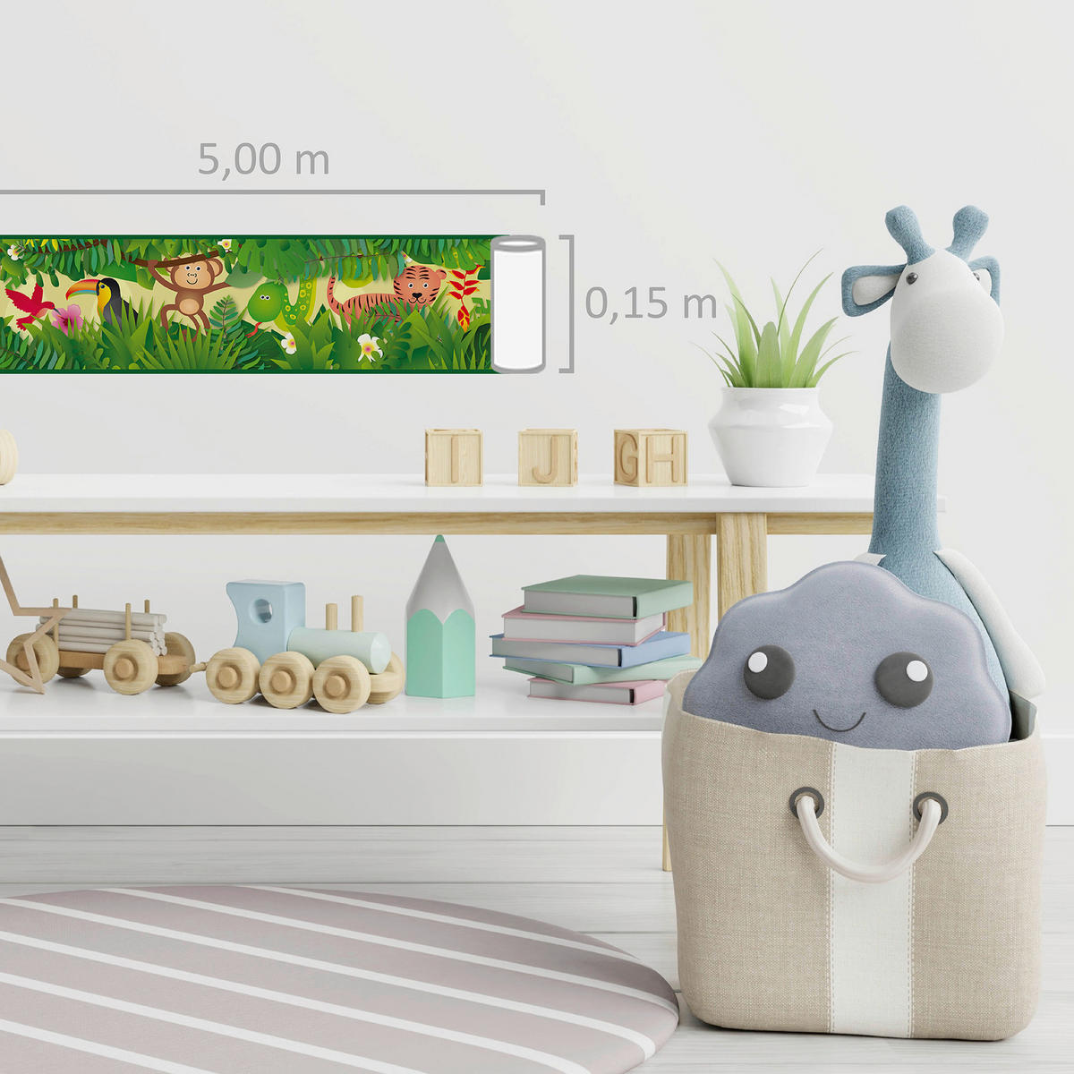 A.S.Creation Bordüre bunt gelb B/H/D: ca. 15,5x500x5,7 cm Bordüre_selbstklebend - gelb/bunt (5,70/500,00cm) - A.S.Creation