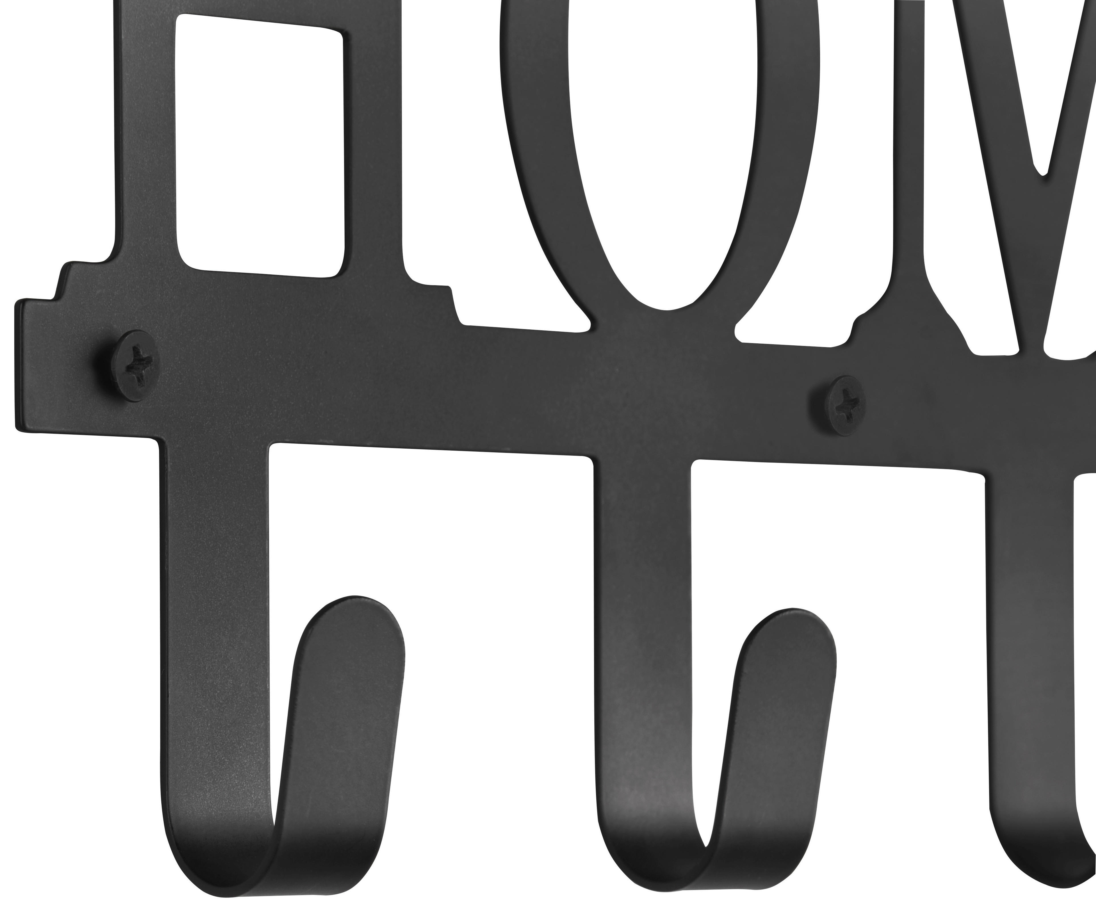 Garderobenleiste Nicole schwarz Metall B/H/T: ca. 25x13x5 cm Nicole - schwarz (25,00/13,00/5,00cm)