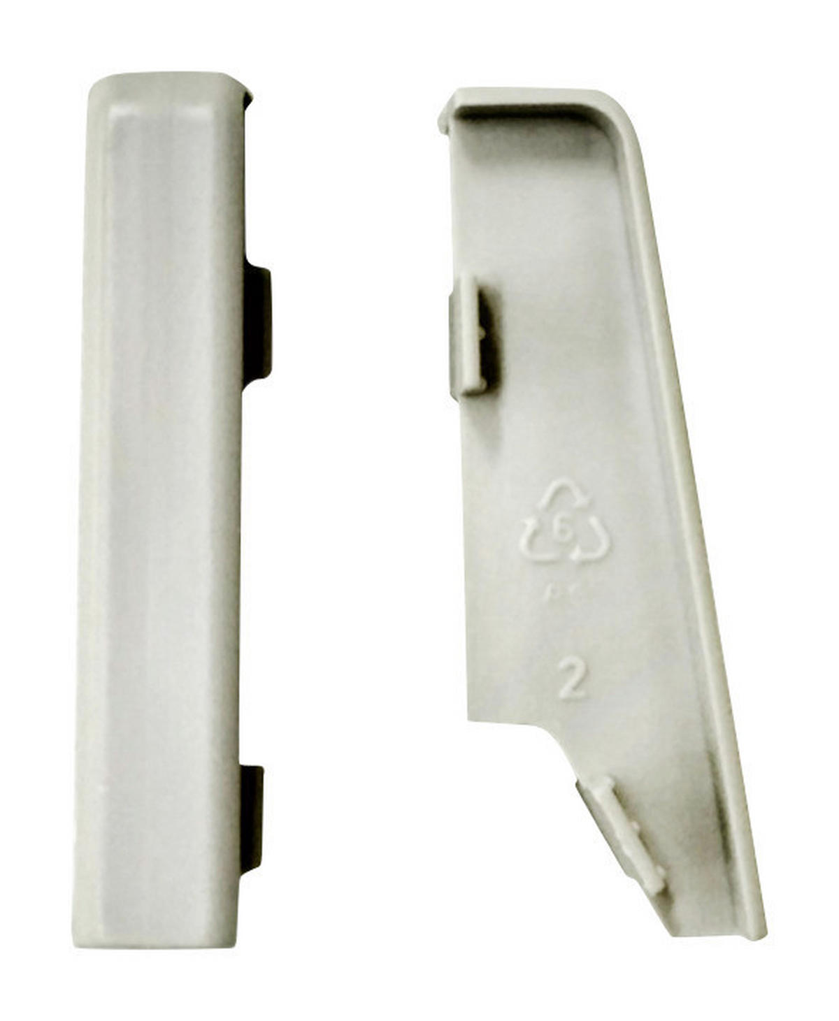 Verlängerung grau L/B/H: ca. 1x1x5,8 cm Verbinder Grau 58mm (2 Stück) - grau (1,00/1,00/5,80cm)
