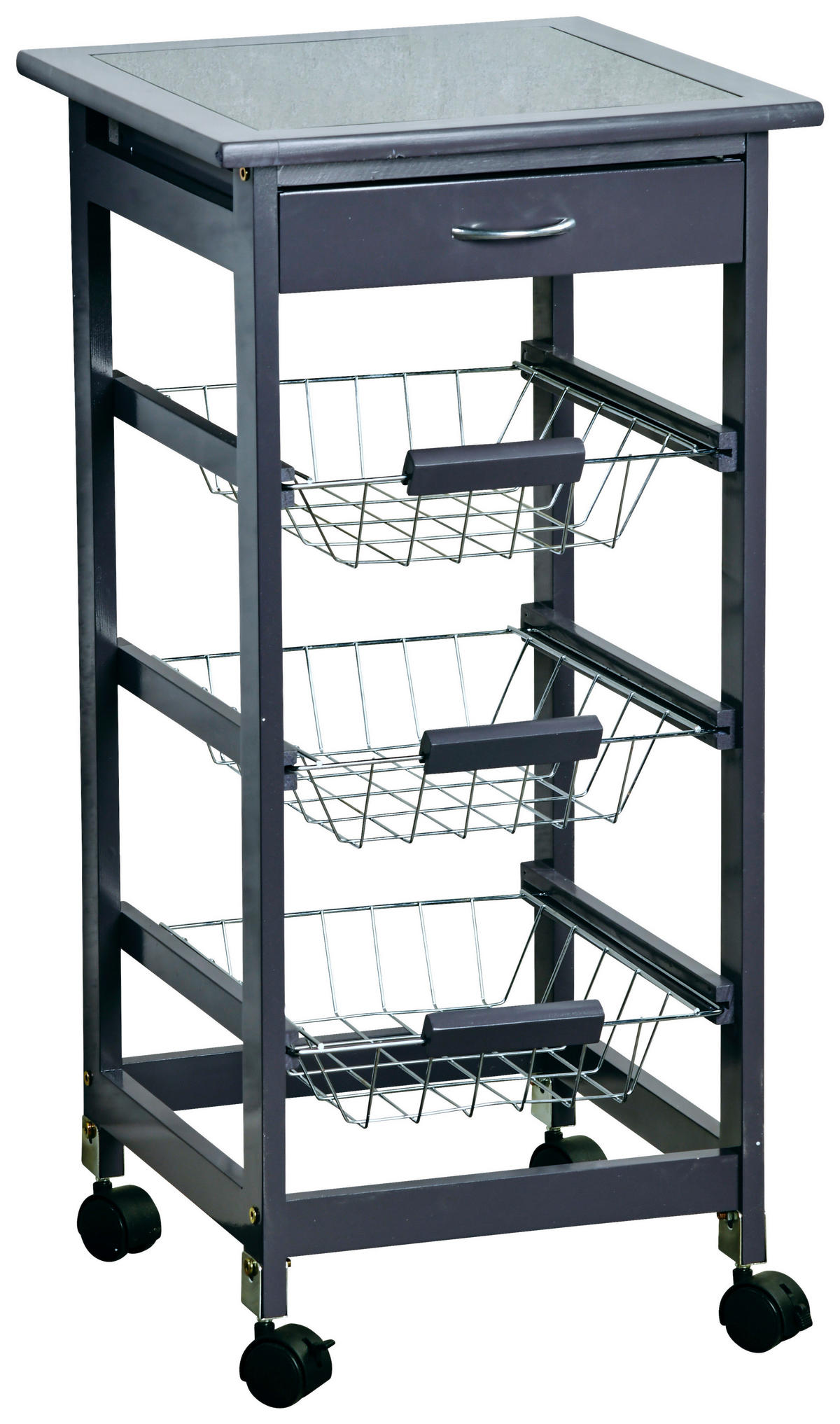 Kesper Küchenwagen grau Glas Küchenwagen_mit_Glasplatte - grau - Kesper