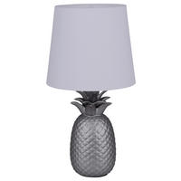 Näve Leuchten Tischleuchte 3150659 silber Keramik B/H/T: ca. 23x45x23 cm E14 1 Brennstellen Tischleuchte Ananas - silber (23,00/45,00/23,00cm) - Näve Leuchten