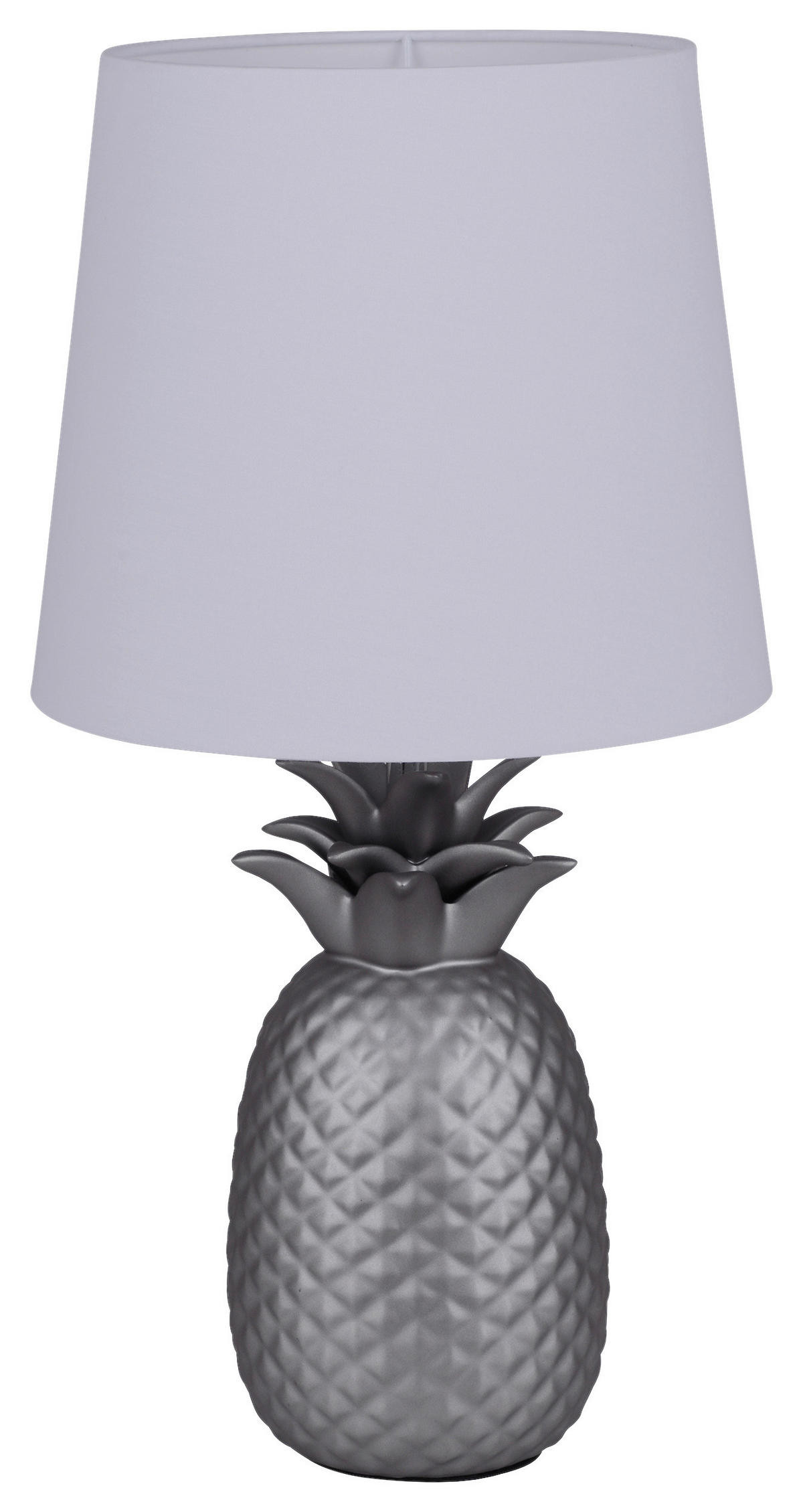 Näve Leuchten Tischleuchte 3150659 silber Keramik B/H/T: ca. 23x45x23 cm E14 1 Brennstellen Tischleuchte Ananas - silber (23,00/45,00/23,00cm) - Näve Leuchten