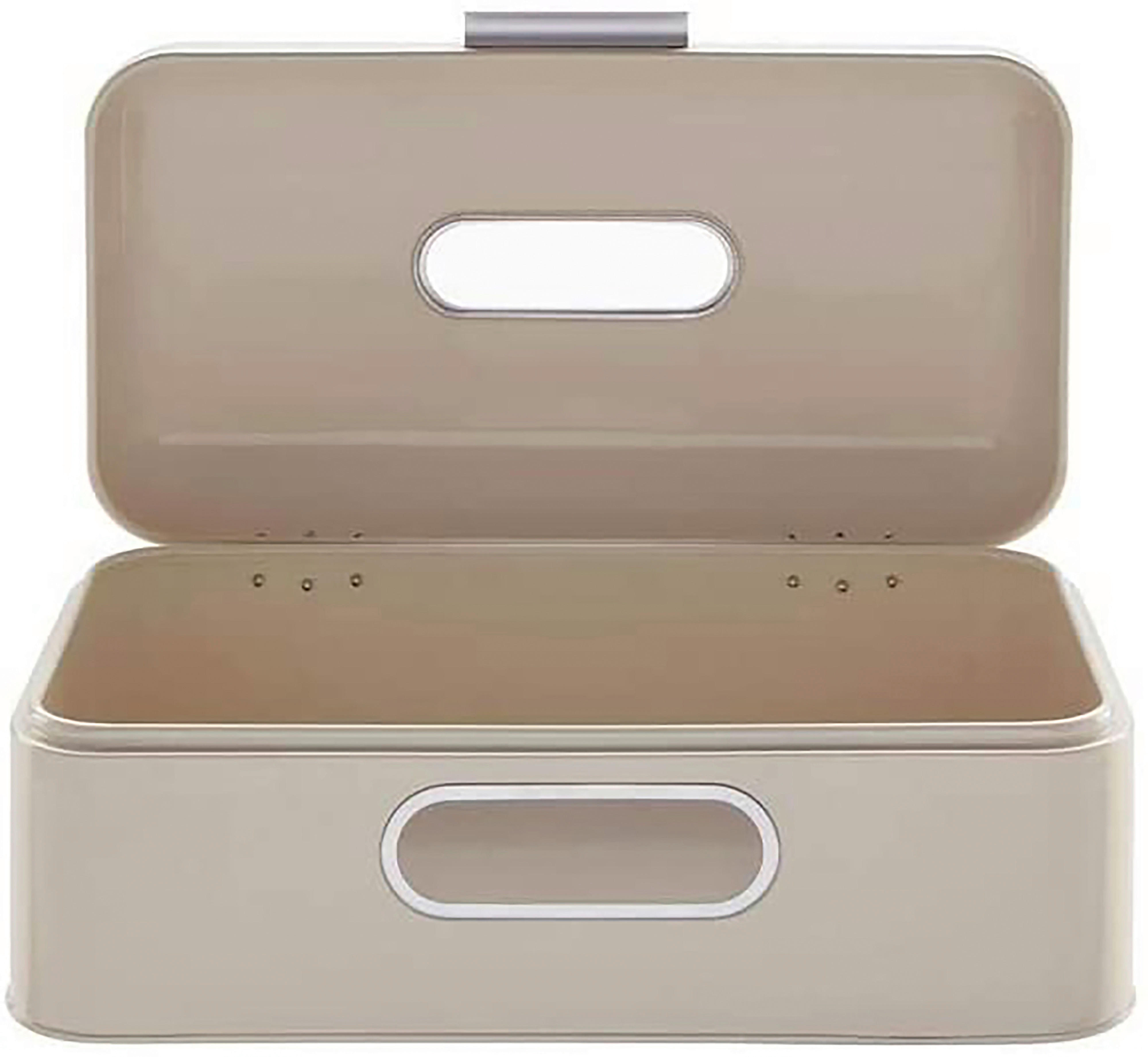 ECHTWERK Brotkasten Retro creme Metall B/H/L: ca. 23,8x17x42,5 cm Retro - creme (42,50/23,80/17,00cm) - ECHTWERK
