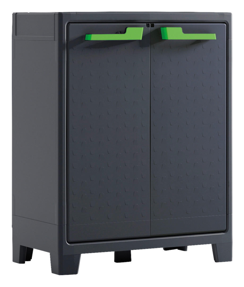 Keter Kunststoffschrank Moby grau Kunststoff B/H/T: ca. 80x100x44 cm Moby - anthrazit/grün (80,00/100,00/44,00cm) - Keter