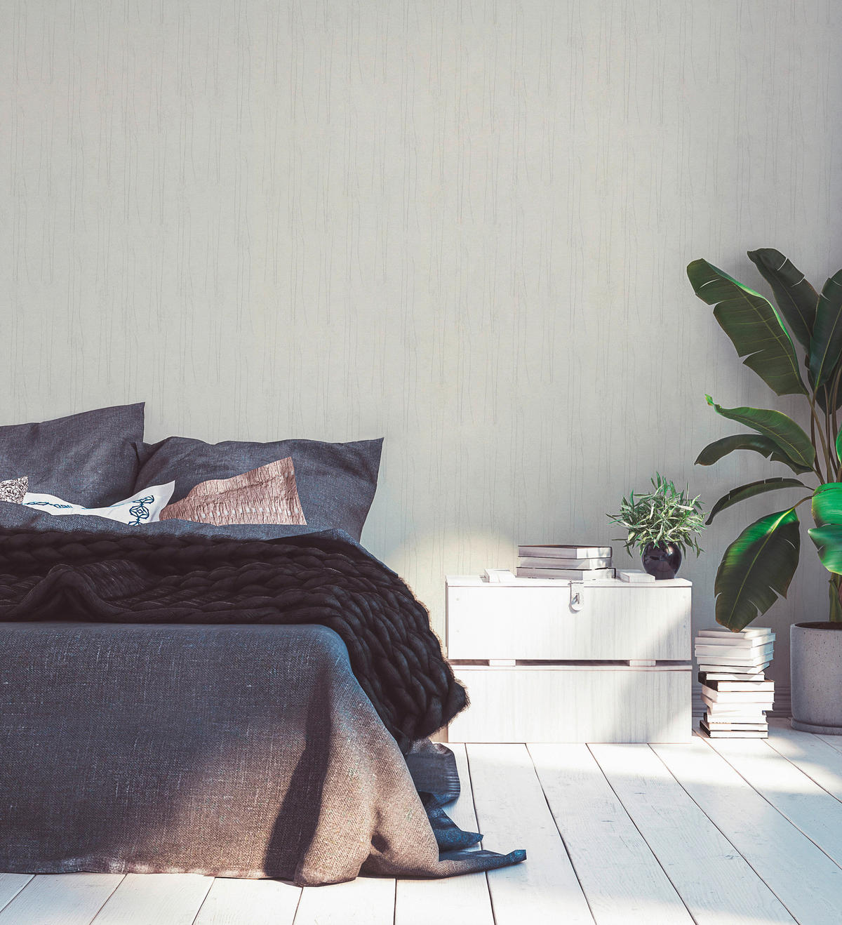 A.S.Creation Vliestapete grau B/H/D: ca. 53x1005x8,5 cm Vliestapete - grau (8,50/1005,00cm) - A.S.Creation