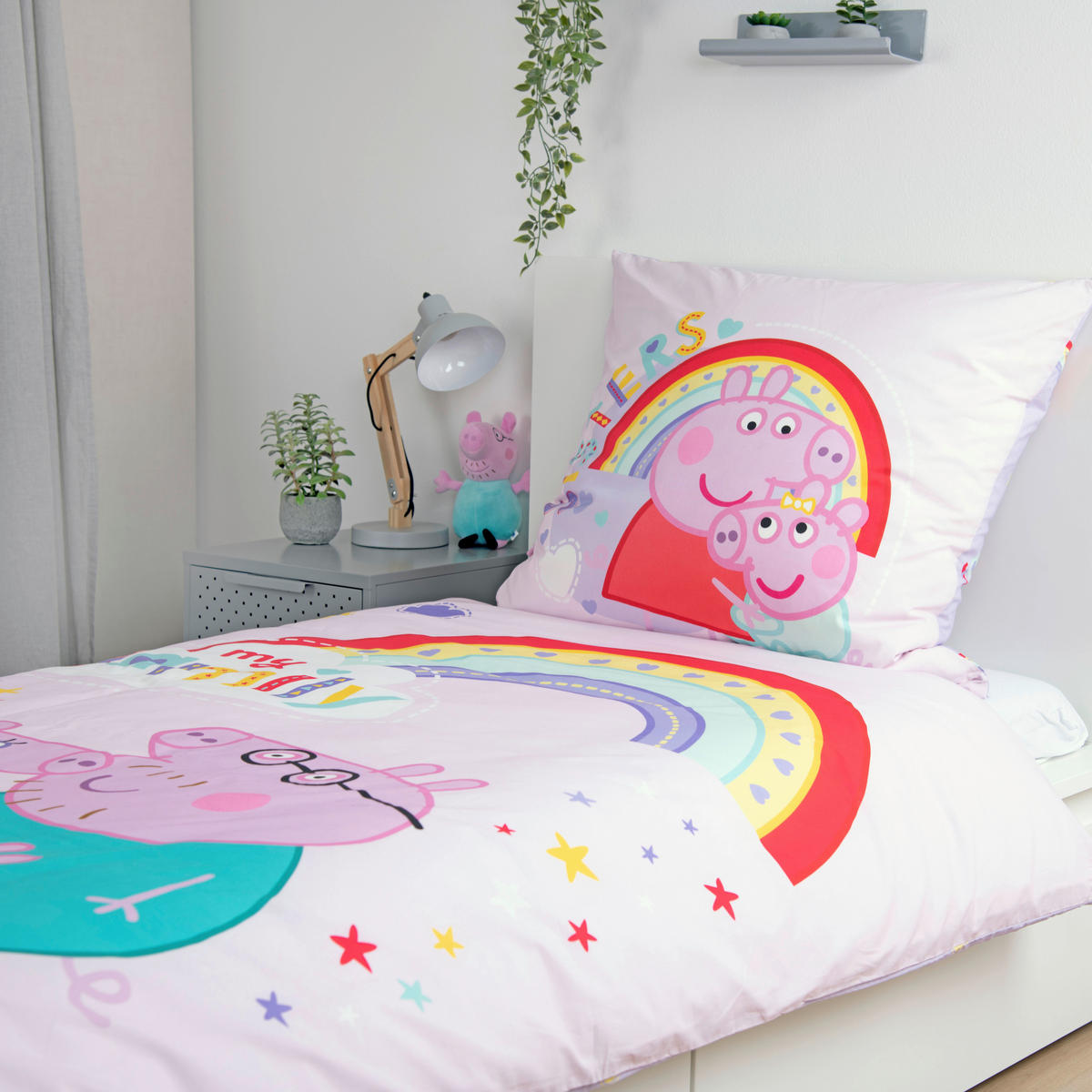 Baumwoll Bettwäsche Peppa Pig bunt Baumwolle Peppa Pig - bunt - Peppa Pig