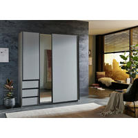 Schwebetürenschrank Stade Sahara grau B/H/T: ca. 168x198x63 cm Stade - Graphit/Sahara (168,00/198,00/63,00cm)