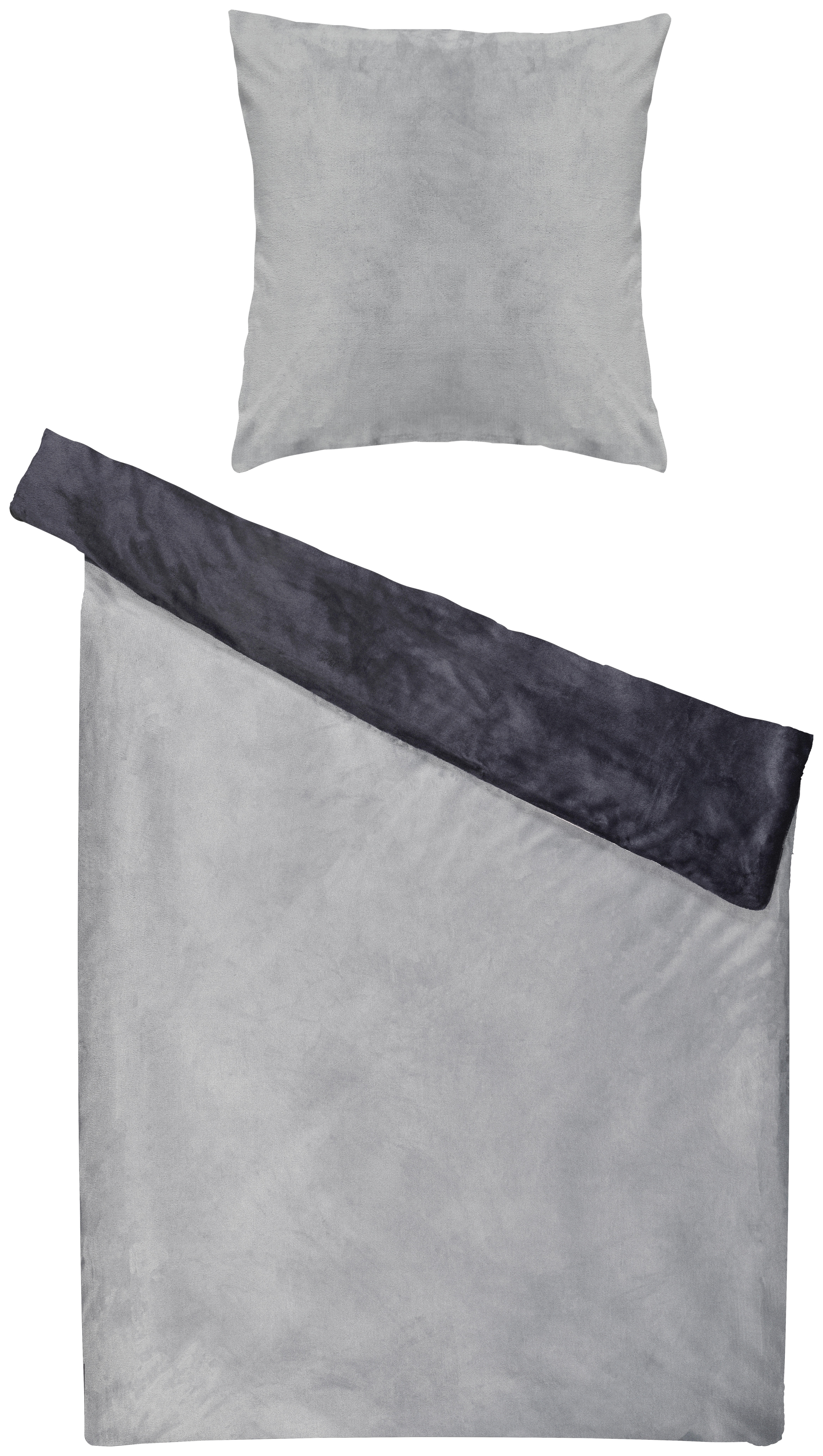 Microfaser Bettwäsche Cashmere touch Wendebettwäsche_Cashmere-Touch - anthrazit/silber (135,00/200,00cm)