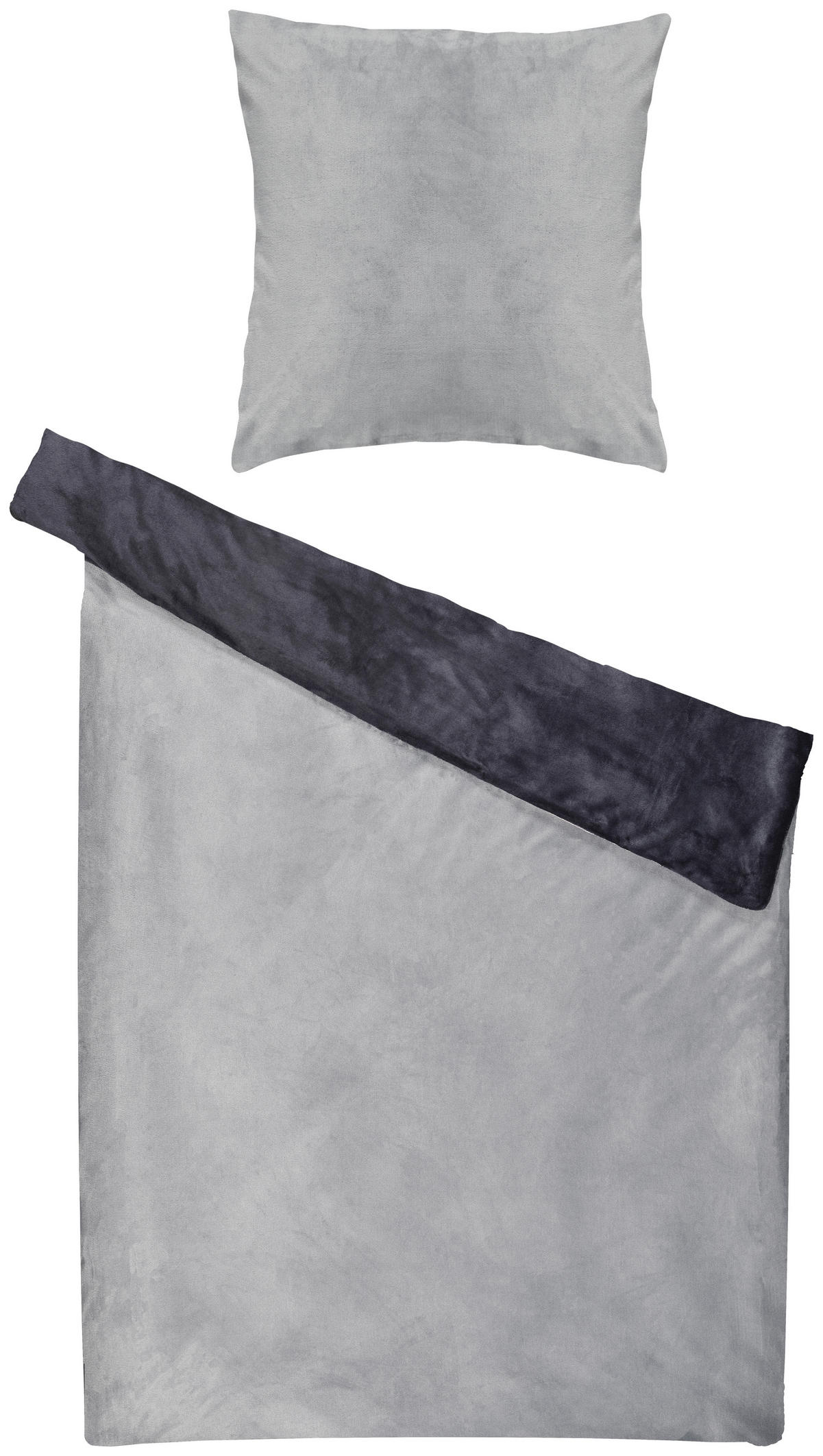 Microfaser Bettwäsche Cashmere touch Wendebettwäsche_Cashmere-Touch - anthrazit/silber (135,00/200,00cm)