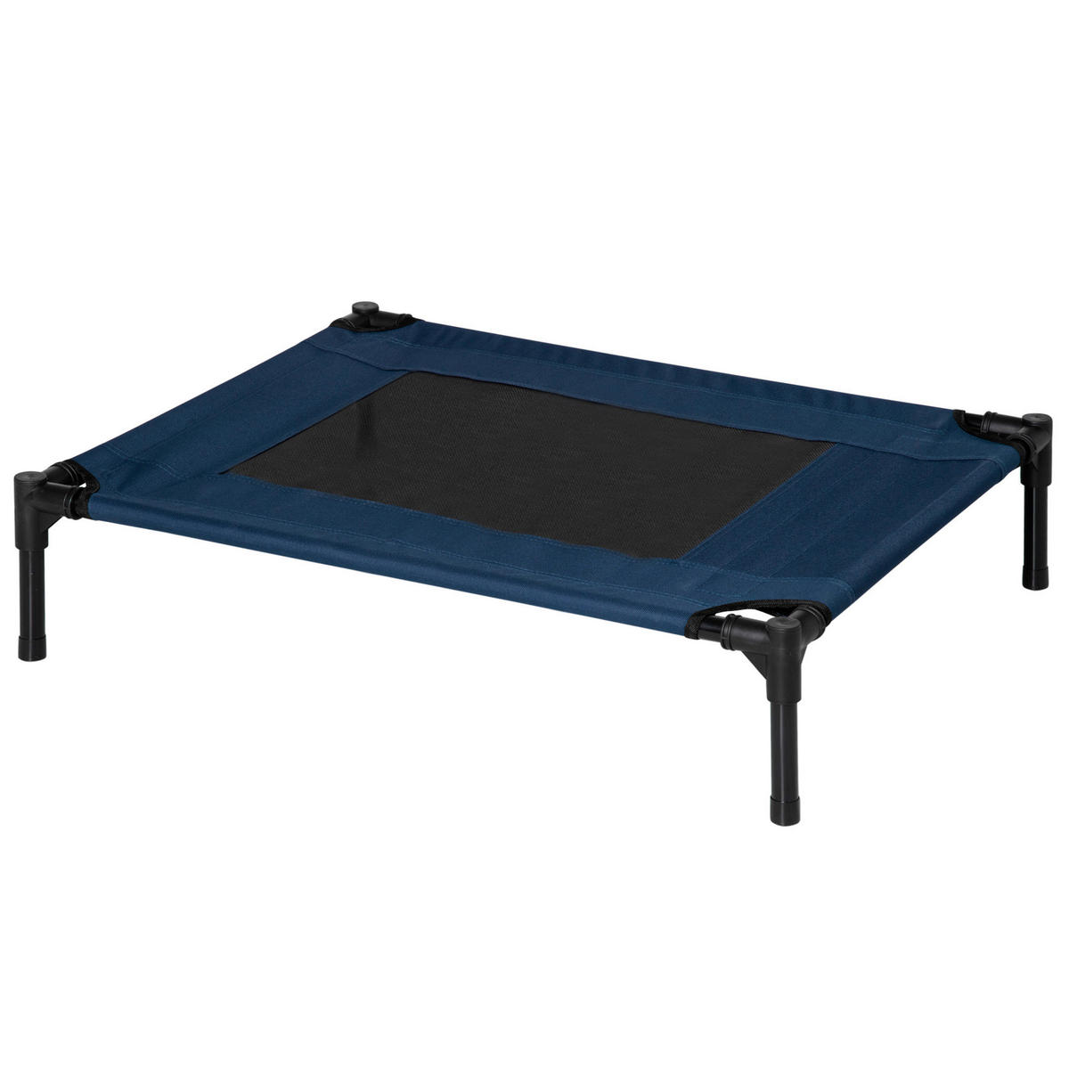 PawHut Hunde-Zubehör blau Edelstahl B/H/L: ca. 61x76x18 cm Hundebett - blau (18,00/61,00/76,00cm) - PawHut