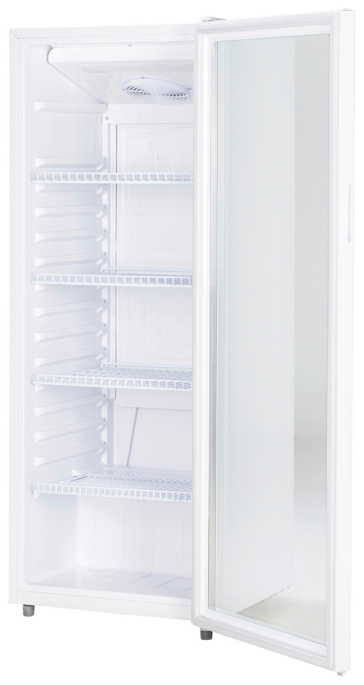 POCOline Glastürkühlschrank GTK144-235 DW weiß B/H/T: ca. 54x144x55 cm Glastürkühlschrank GTK144-235 DW - weiß (54,00/144,00/55,00cm) - POCOline
