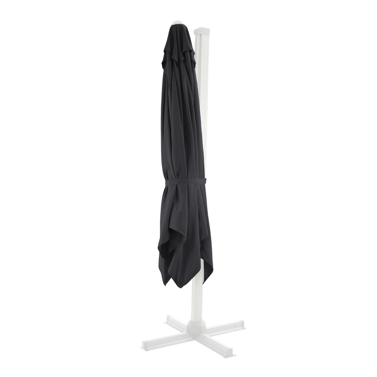 AXI Outdoor Living Ampelschirm Apollo weiß Textil B/H/L: ca. 300x255x300 cm Apollo - weiß/grau (300,00/300,00/255,00cm) - AXI Outdoor Living
