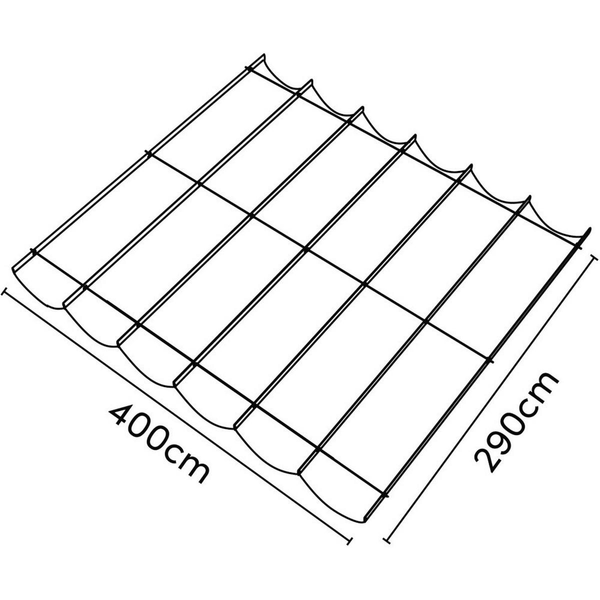 PLATINUM Faltsonnensegel Coolfit grau Polyethylen B/H/L: ca. 400x1x290 cm Coolfit - grau (290,00/400,00/1,00cm) - PLATINUM