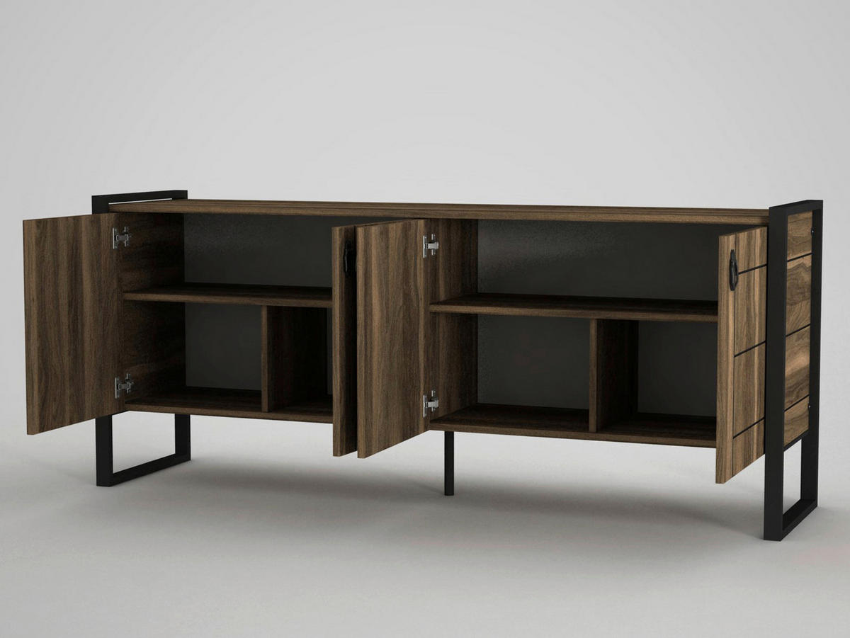 Sideboard Lost walnuss Nachbildung B/H/T: ca. 185x78x40 cm Lost - walnuss (185,00/78,00/40,00cm) - moebel17