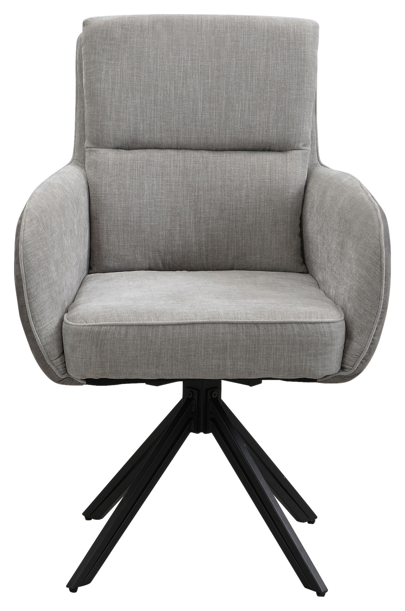 Stuhl TINO schwarz grau Metall Microfaser B/H/T: ca. 62x94x70 cm TINO - schwarz/grau (62,00/94,00/70,00cm) - byLIVING