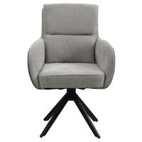 Stuhl TINO schwarz grau Metall Microfaser B/H/T: ca. 62x94x70 cm TINO - schwarz/grau (62,00/94,00/70,00cm) - byLIVING