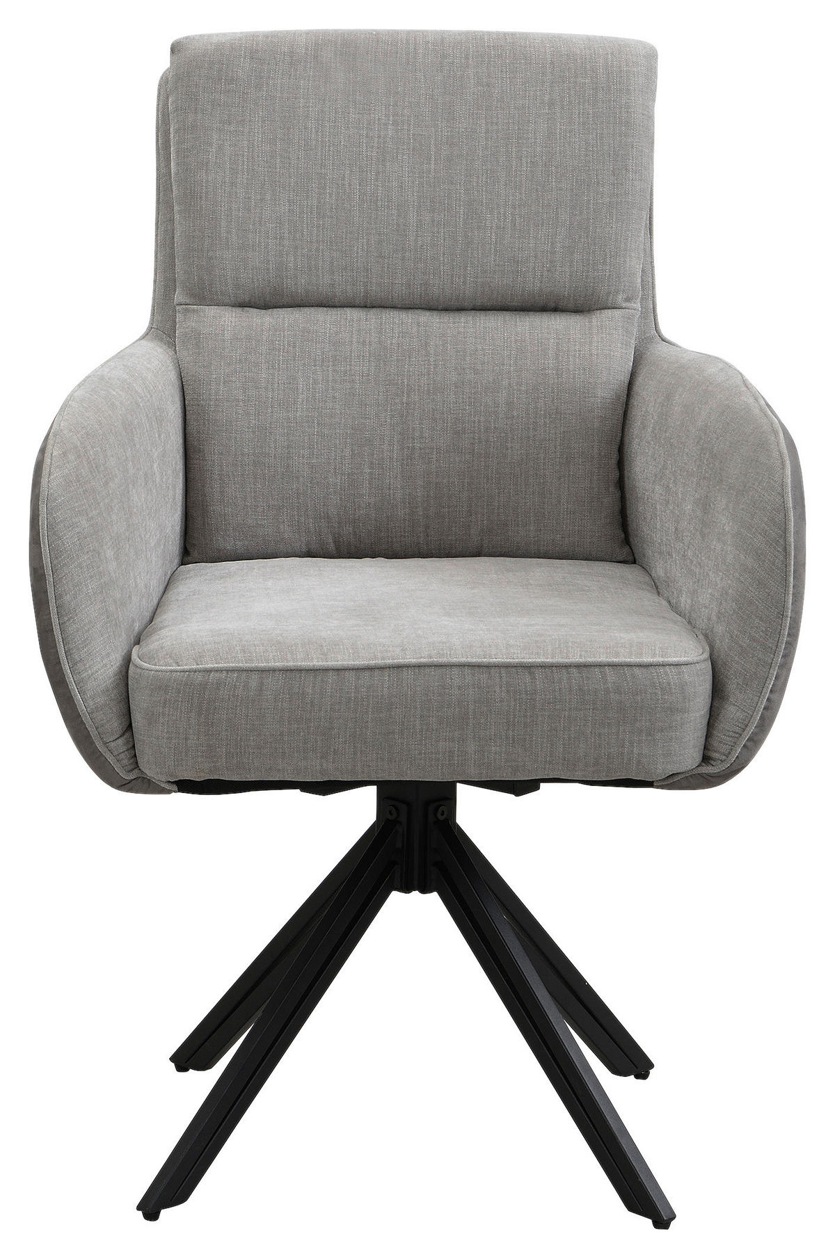 Stuhl TINO schwarz grau Metall Microfaser B/H/T: ca. 62x94x70 cm TINO - schwarz/grau (62,00/94,00/70,00cm) - byLIVING